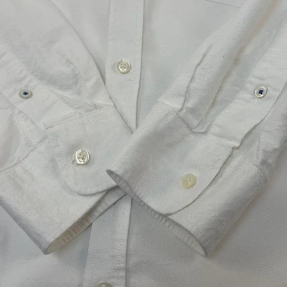 Old Navy Men's Regular Fit Oxford Shirt Stretch White, Long Sleeve, XL - Picture 5 of 14